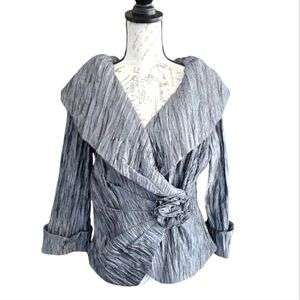 Cachet Dark Gray Textured Blouse/ see my pictures